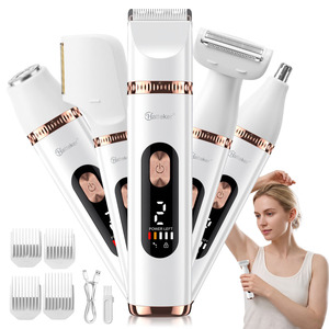 Hatteker Rasoir Électrique Rechargeable 5-en-1 pour Femme – Épilateur Visage et Corps, Rasoir Bikini, Jambes, Bras, Nez, et Coupe-Poils Type Rouge à Lèvres - Product Image 1