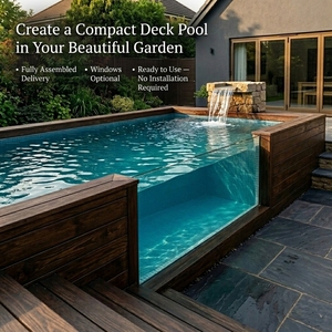 <span class=keywords><strong>Piscina</strong></span> Grande de Contenedor Marítimo de 20 o 40 pies con Ventana de Vidrio, <span class=keywords><strong>Piscina</strong></span> Familiar Elevada para Exteriores, <span class=keywords><strong>Piscina</strong></span> de Madera - Product Image 3