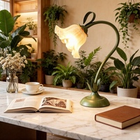 Lampe rustique en forme de fleur de muguet, base E26, design rétro, 3 tons de lumière, angle réglable, lumière d'ambiance chaude, utilisation en intérieur