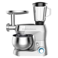 Multifonction Home Kitchen Oem Impastatrice Bol mélangeur en acier inoxydable de 5L sur pied Mélangeur avec hachoir à viande de 1,5 L