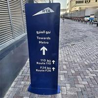 Matériaux durables pour les panneaux de signalisation de direction d'ouverture de porte de train et de rappel de sortie, pour le transport en métro