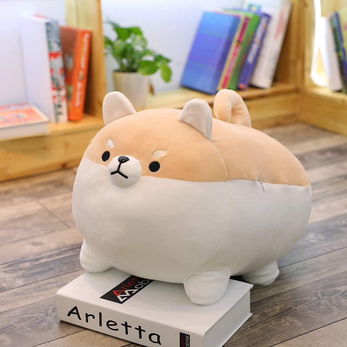 Peluche Shiba Inu De 50 Cm | Almohada Corgi Súper Suave | Regalo Infantil Para Abrazar | Perrito De Felpa