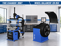 Ensemble complet de machines de réparation de pneus Jingjiu, modèle 996T/GB-593, montage/démontage de pneus, équilibrage des roues, alimentation 110V/220V/240V