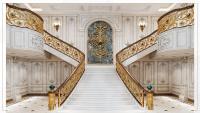 La rampe extérieure solide de luxe de balustrade de balcon de garde-corps en aluminium Offre Spéciale d'escalier découpent des modèles pour la villa