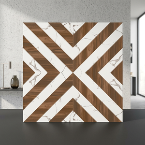 Carreaux de sol en céramique porcelaine semi-mat effet brique 400x400mm, émaillés, qualité supérieure pour intérieur de salle de bain - Product Image 3
