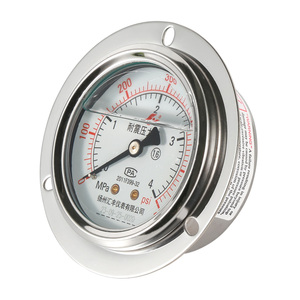 63mm LNG Bourden Tube 4 <span class=keywords><strong>MPA</strong></span> 580 <span class=keywords><strong>psi</strong></span> Medidor de presión lleno de aceite Montaje trasero - Product Image 2