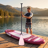 Pagaie de SUP gonflable professionnelle 2-en-1, pagaie hybride de kayak à double lame 2,76 lb, usine OEM, certifiée CE et BSCI