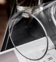 Vase en verre transparent, design minimaliste, décoration d'intérieur, bougie pilier, plante hydroponique, haute qualité, fait main, cylindre haut et fin