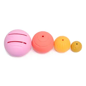 Massaggiagengive in Silicone all'ingrosso palline da masticare 3d giocattoli per la dentizione sensoriale palla per bambini 0-12 mesi massaggiagengive in Silicone