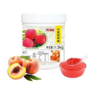 Sirop de thé aux fruits frais (pêche, fraise, orange, poire) pour topping de bubble tea, qualité alimentaire, marque privée, service OEM, prêt à l'exportation - Product Image 1