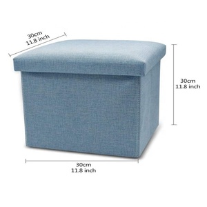 <strong>Storage</strong> Ottoman Cube Folding Ottomans with <strong>Storage</strong> Foot Rest <strong>Stool</strong> <strong>Seat</strong> - Product Image 2