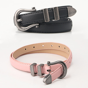 <span class=keywords><strong>Ceinture</strong></span> de style rétro pour femmes de 2cm de large, <span class=keywords><strong>ceinture</strong></span> fine mode couleur argent antique, boucle ardillon en alliage, robe <span class=keywords><strong>chic</strong></span> et décontractée, ceintures de pantalons en PU - Product Image 3