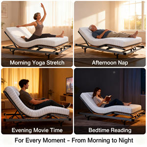 Новая Современная Электрическая умная кровать с дистанционным управлением подъемный немецкий мотор полностью автоматический Регулируемый Многофункциональный Железный отель школа - Product Image 4