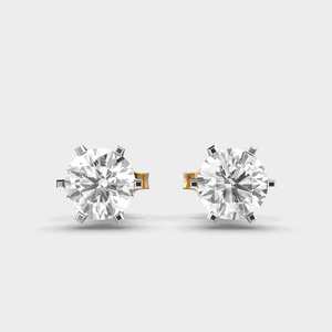 Diamond <b>Stud</b> <b>Earrings</b> with 925 Sterling <b>Silver</b> Elegant Fine Jewelry for Women Anniversary Party Daily Wear Style - Product Image 6