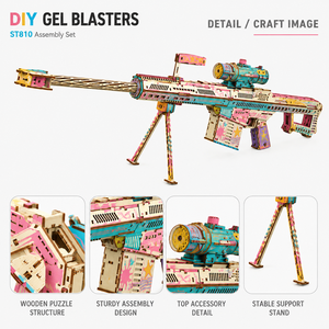ST810 Juego <span class=keywords><strong>de</strong></span> Juguetes <span class=keywords><strong>de</strong></span> Madera para Armar, Pistolas <span class=keywords><strong>de</strong></span> <span class=keywords><strong>Gel</strong></span> Eléctricas, con Batería <span class=keywords><strong>de</strong></span> 7.4V, para Venta al por Mayor en EE. UU. y Canadá - Product Image 2