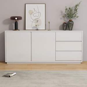 Aparador Minimalista Moderno de Madera Negra, Mueble de Almacenamiento para Sala de Estar, Mesa Consola - Product Image 2