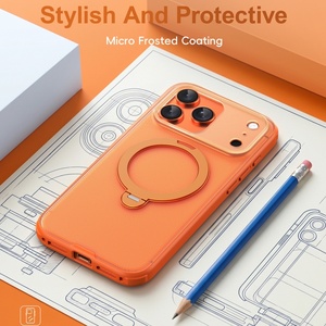 เคสโทรศัพท์แบบแม่เหล็กพิมพ์ลายจุดด้านหลังแบบด้าน สำหรับ iPhone 17 13 14 15 16 Pro Max พร้อมขาตั้งวงแหวนโลหะ ป้องกันการตกกระแทก - Product Image 6
