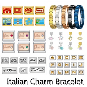 Custom Fashion Stainless Steel Italian Charm Bracelet Sports Pattern Wholesale Charm Bracelet DIY Women Bracelet Graduation Gift - Product Image 3