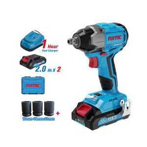 FIXTEC Outils électriques robustes 2-en-1 Ensembles de clés à chocs sans fil Outils de réparation automobile 1/2 "+ 1/4" Kit d'outils électriques à douille Combo - Product Image 1