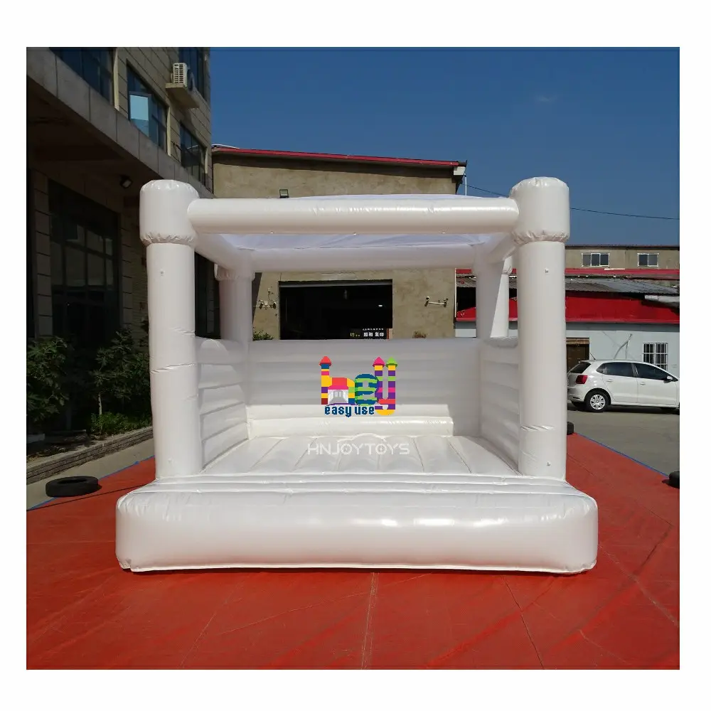 Commercial Backyard All White Bounce House Inflatables For Toddler Jumper Party Rental