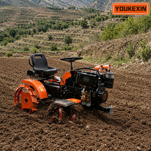 Tractor de un solo asiento giratorio marca YKX, minitractor de 4 ruedas para labranza profunda, herramienta agrícola para preparación del suelo en granjas. - Product Image 3