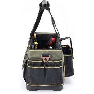 Échantillon gratuit : Organisateur d'outils en acier inoxydable avec manche en bois, sac à outils de jardin, kit d'outils de jardinage durables pour le désherbage - Product Image 5