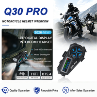 Casque de moto Q30 PRO Flip-up en ABS avec interphone, conception étanche, partage de musique et radio FM