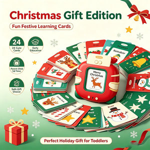 Tarjetas Interactivas de Navidad Personalizadas al por Mayor, Set de Regalo Festivo, Lector Bilingüe, Plástico ABS EN71 ASTM, Recargable, Educativo - Product Image 2