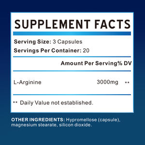 Cápsulas de L-arginina más vendidas, fórmula de fuerza máxima, soporte físico, suplemento dietético deportivo - Product Image 4