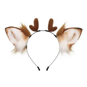 Deer Ears Headband,Christmas Antler Headband,headband deer antlers christmas