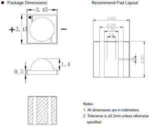 ज़िडिंगल्ड 1-3w उच्च शक्ति 3535 (850nm) 60 देखने कोण ज़ूम लेंस औद्योगिक इलेक्ट्रॉनिक्स का नेतृत्व किया रोह प्रमाणित सतह माउंट - Product Image 4