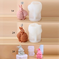 Ostern niedliche Kaninchen form Silikon form DIY Tropfen kleber Harz Gips Aroma therapie Kerze Ornament