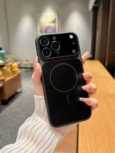 <span class=keywords><strong>Funda</strong></span> de teléfono esmerilada magnética con película de lente de vidrio templado de Color <span class=keywords><strong>Original</strong></span> para <span class=keywords><strong>iPhone</strong></span> 15 16 17 Pro Max PC <span class=keywords><strong>funda</strong></span> de teléfono a prueba de golpes - Product Image 3