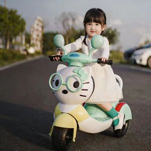 <span class=keywords><strong>Patinete</strong></span> <span class=keywords><strong>Eléctrico</strong></span> para Niños de 1 a 3 Años, Unisex, con Control Remoto, Recargable, Marco de Plástico, Logotipo de Cara de Gato de Dibujos Animados - Product Image 5