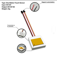 Interrupteur Tactile Intelligent à Capteur pour Miroir de Salle de Bain LED 12V 5A 60W, Marche/Arrêt, Variateur d'Intensité, Éclairage pour Miroir de Maquillage, IP41, Portée de Détection 0-3m