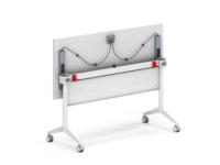 Table de conférence moderne pliable à roulettes, multi-usage, installation facile, plateau rabattable, pour école et bureau, mobilier de bureau - Grande Vente