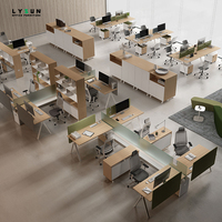 Bureau modulaire de style industriel moderne Cabine en bois durable pour centre d'appels commercial Excellente visibilité Poste de travail