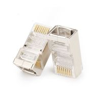 Utp Cat6 Cat5 Cat5E Rj11 Rj45 Connecteur Brin Câble Réseau Terminal 8P8C Plaqué Or Prise Modulaire Ethercon Rj45 Cat5