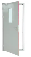 Porte coupe-feu en acier inoxydable avec barre anti-panique pour usage extérieur