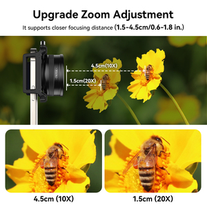Ống kính chụp ảnh Macro điện thoại Zoom HD ống kính macro thu phóng 10x-20x thông dụng - Product Image 2