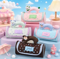 Sac à crayons Haoxuan House - Nouveau design 2026 - Cadeau pour filles - Grande capacité - Mignon - Trousse de papeterie pour enfants - Fermeture éclair en toile - École