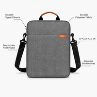 Tas Selempang Tablet Polyester, Tas Laptop Multi-Kantong Kasual Bisnis dengan Pegangan Tangan untuk Perjalanan & Perjalanan Bisnis