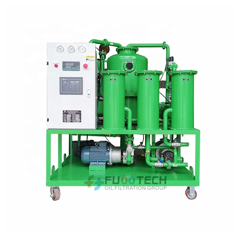 Fuootech เครื่องกรองน้ำมันสกปรก600ลิตร/ชั่วโมง Lop-10หล่อลื่นโรงงานกรองน้ำมันสำหรับกำจัดก๊าซและน้ำ