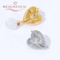 Crochets d'oreilles en laiton plaqué or 18 carats, faits à la main, pour la création de boucles d'oreilles DIY, accessoires de haute qualité, crochets d'oreilles en forme de cœur