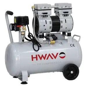 Low Noise Mini Silent Air Compressor 1HP Double Cylinder Portable Oil Free Air Compressor