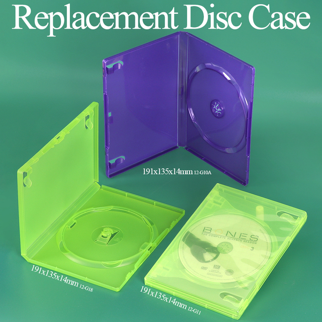 SUNSHING Bulk 14mm Blank Wii Game Case Replacement for Wii U Xbox 360 Xbox Series X/S Video Game Disc Holder CD DVD Storage Box
