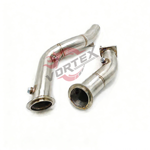 ระบบท่อไอเสียแบบดาวน์ไปป์ Vortex 3 นิ้ว สแตนเลสขัดเงา สำหรับรถยนต์รุ่นปี 2015-2020 M3 F80 M4 F82 F83 S55 L6 3.0T - Product Image 3