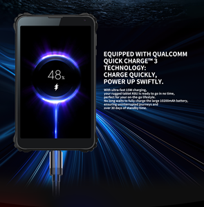 แท็บเล็ตแอนดรอยด์ระดับมืออาชีพขนาด 8 นิ้ว ทนทาน 8 คอร์ 4GB สำหรับการนำทางในสนามบิน ป้องกันอุตสาหกรรม มาตรฐาน IP68 IP69K - Product Image 5