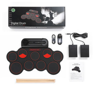 Pequeños juguetes musicales digitales plegables para niños, regalos para Navidad, 9 almohadillas, tambor eléctrico - Product Image 3