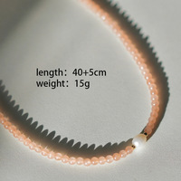 Collier ras du cou authentique en perles et pierres naturelles, fait main, bijoux d'été pour la plage, à superposer, pour femme